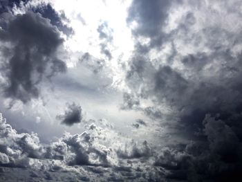 Low angle view of clouds in sky