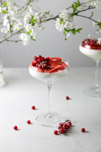 Close-up of dessert on table