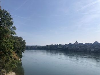 Scenic view of river against sky