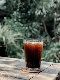 Close-up of coffee on table