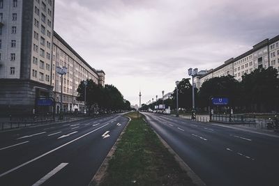 View of city street against sky