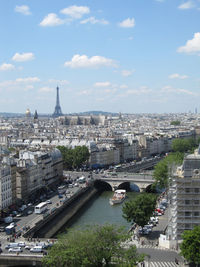 High angle view of cityscape