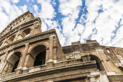 Low angle view of historical building against sky