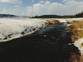 Scenic view of river against sky