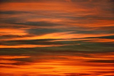 Low angle view of dramatic sky at sunset