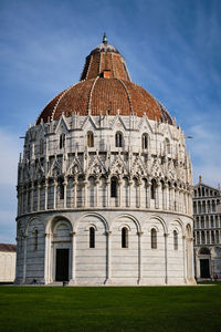 View of historical building against sky in city