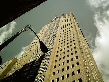 Low angle view of modern building against sky