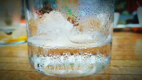 Close-up of drink on table