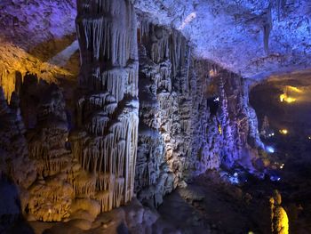 Rock formations in cave