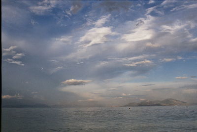 Scenic view of cloudy sky over sea