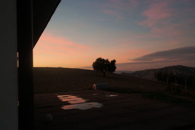 Scenic view of sunset against sky