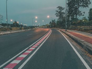 View of highway at dusk