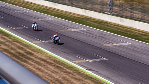 Panning on two bikes at the mugello circuit