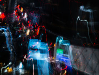 Long exposure of cityscape at night