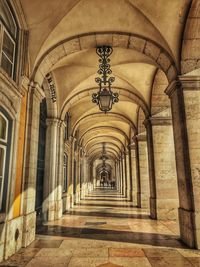 Empty corridor of building