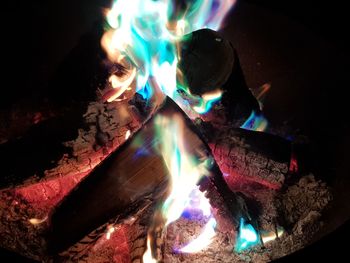 Close-up of bonfire