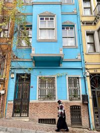 Low angle view of building in balat, istanbul 