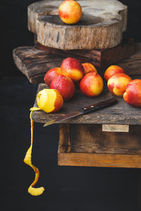 Close-up of fruits on table
