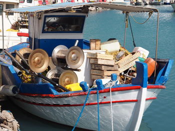 Boats in harbor