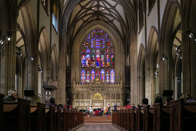 Interior of cathedral, trinity of ny