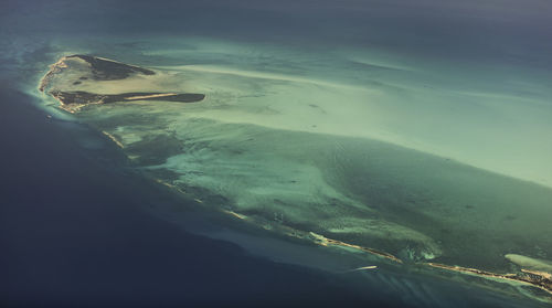 High angle view of sea