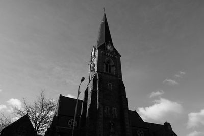 Low angle view of tower against sky