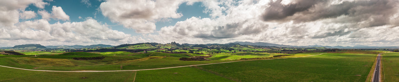 Panoramic view of landscape against sky
