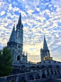 Low angle view of church against sky