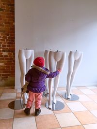 Woman standing in the dress