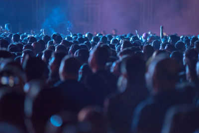 Group of people at music concert