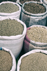 Various vegetables for sale at market stall