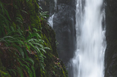 Scenic view of waterfall