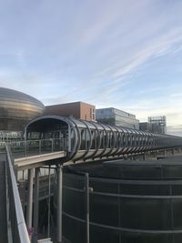 Modern buildings against sky in city