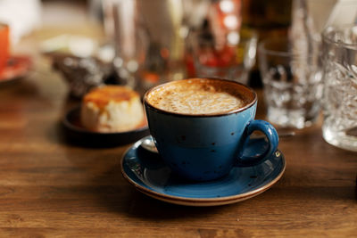 Close-up of coffee on table