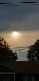 Silhouette trees against sky during sunset