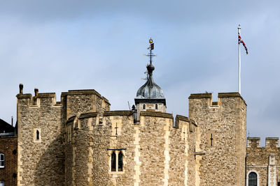 Tower of london against cloudy sky