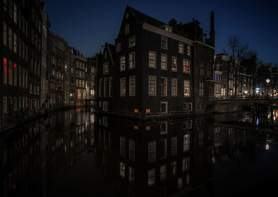 Reflection of buildings in canal