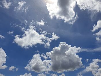 Low angle view of clouds in sky