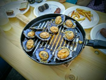 Close-up of served food