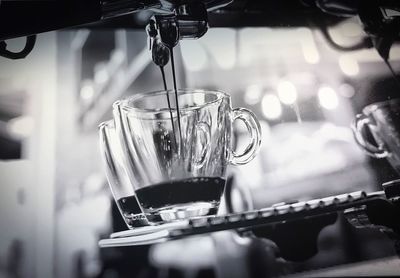 Close-up of coffee in kitchen