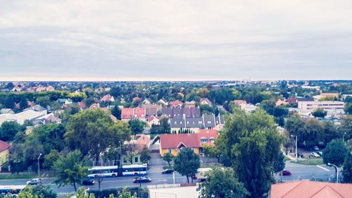 High angle shot of townscape