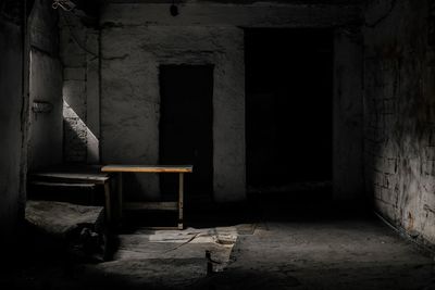 Interior of abandoned house