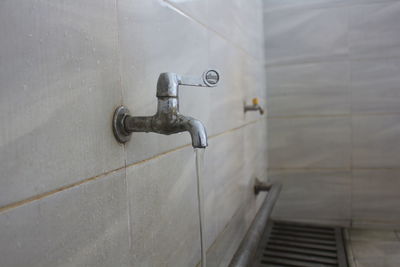 Close-up of faucet