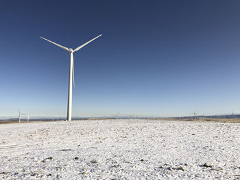 First snow on wind farm