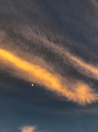 Low angle view of sky during sunset