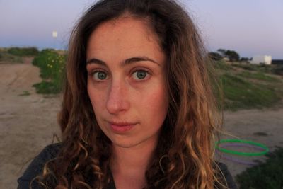 Close-up portrait of a beautiful young woman