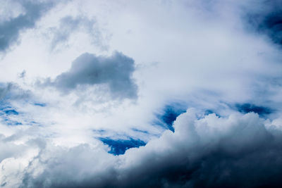 Low angle view of clouds in sky