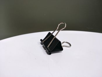 High angle view of coffee on table against white background