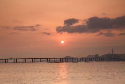 Scenic view of dramatic sky over sea