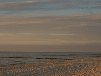 Sundown at the beach of zingst